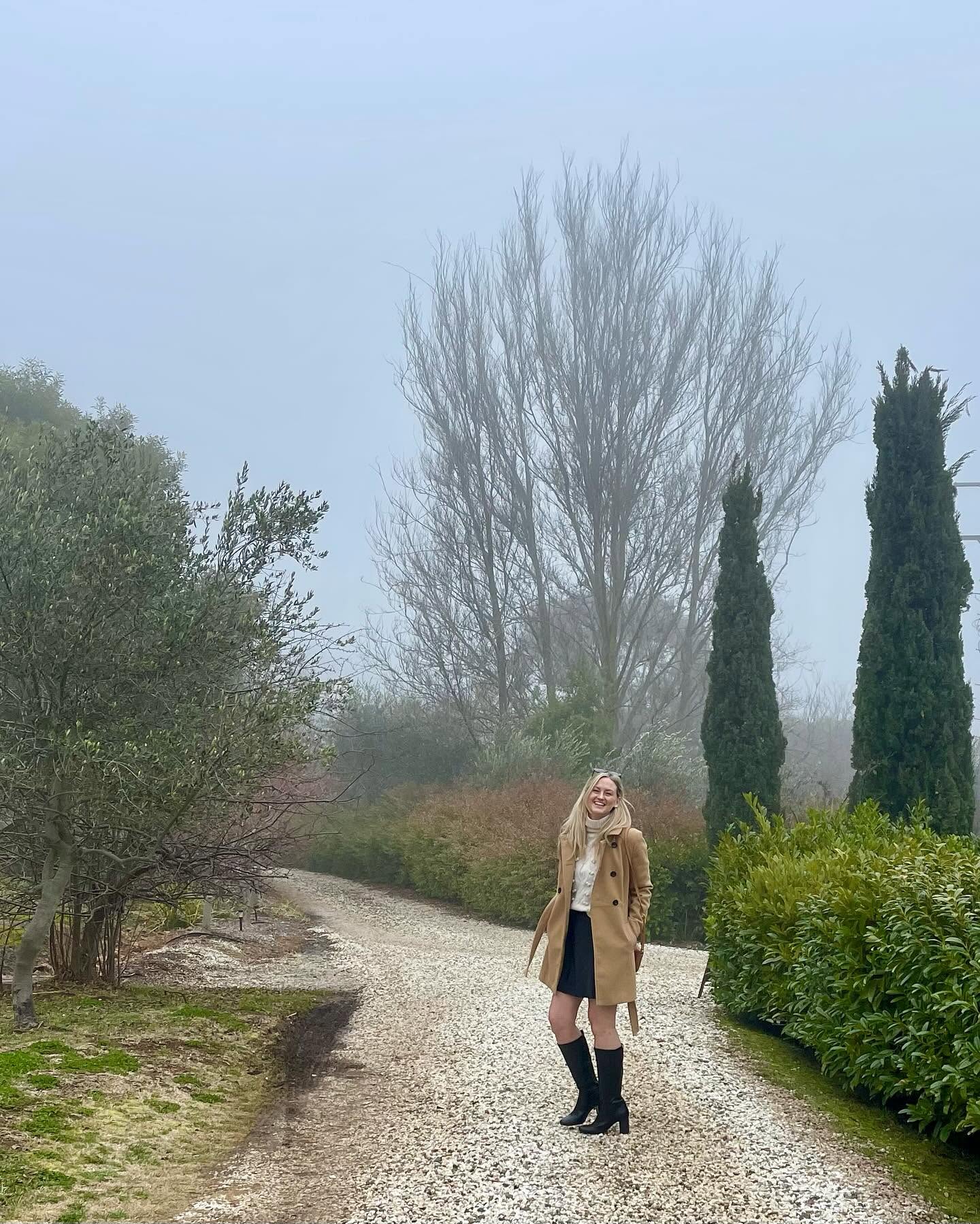 Jen on a misty morning in the Orange region