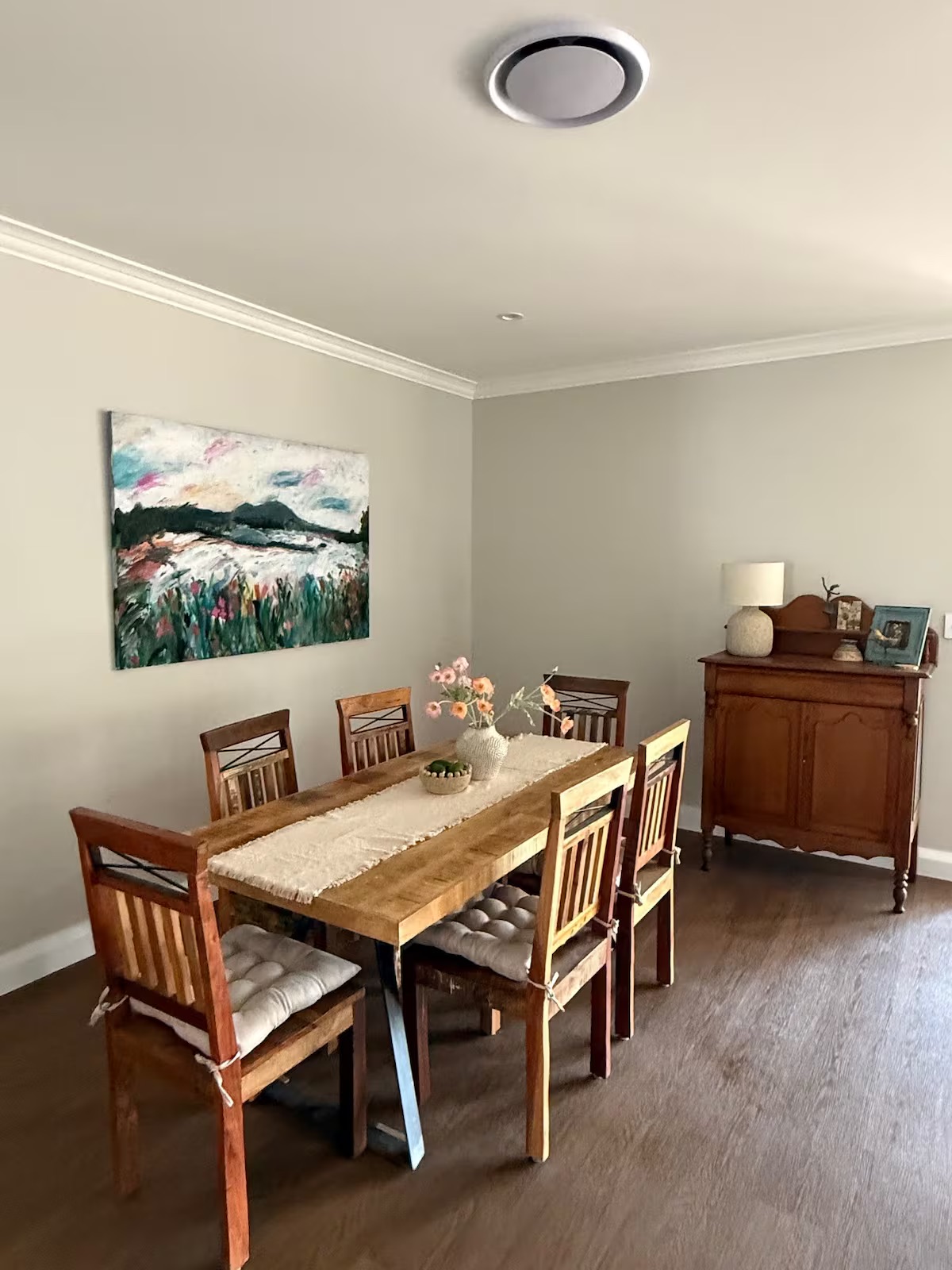 Dining table for six at Stay Awhile